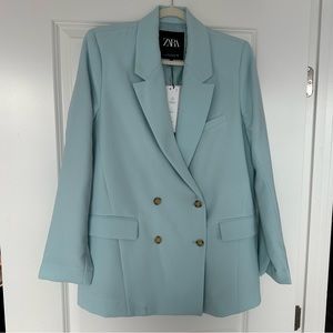 Zara Oversized Blazer Pale Blue